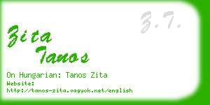 zita tanos business card